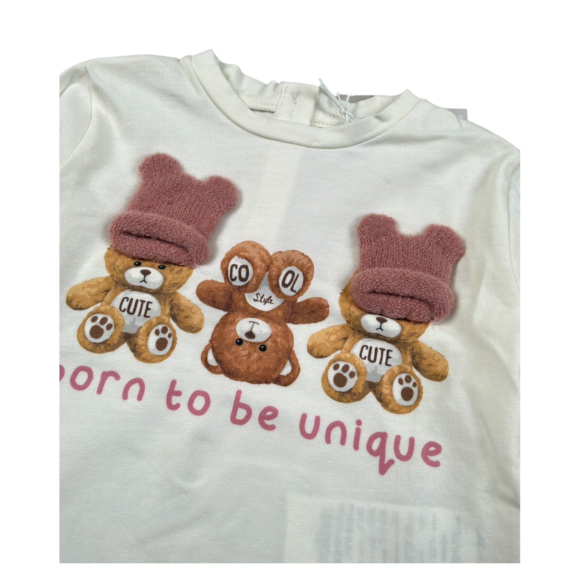 Miss Grant Shirt tinta unita con Stampa Panna per Neonata UE2040XX PANNA MISS GRANT 