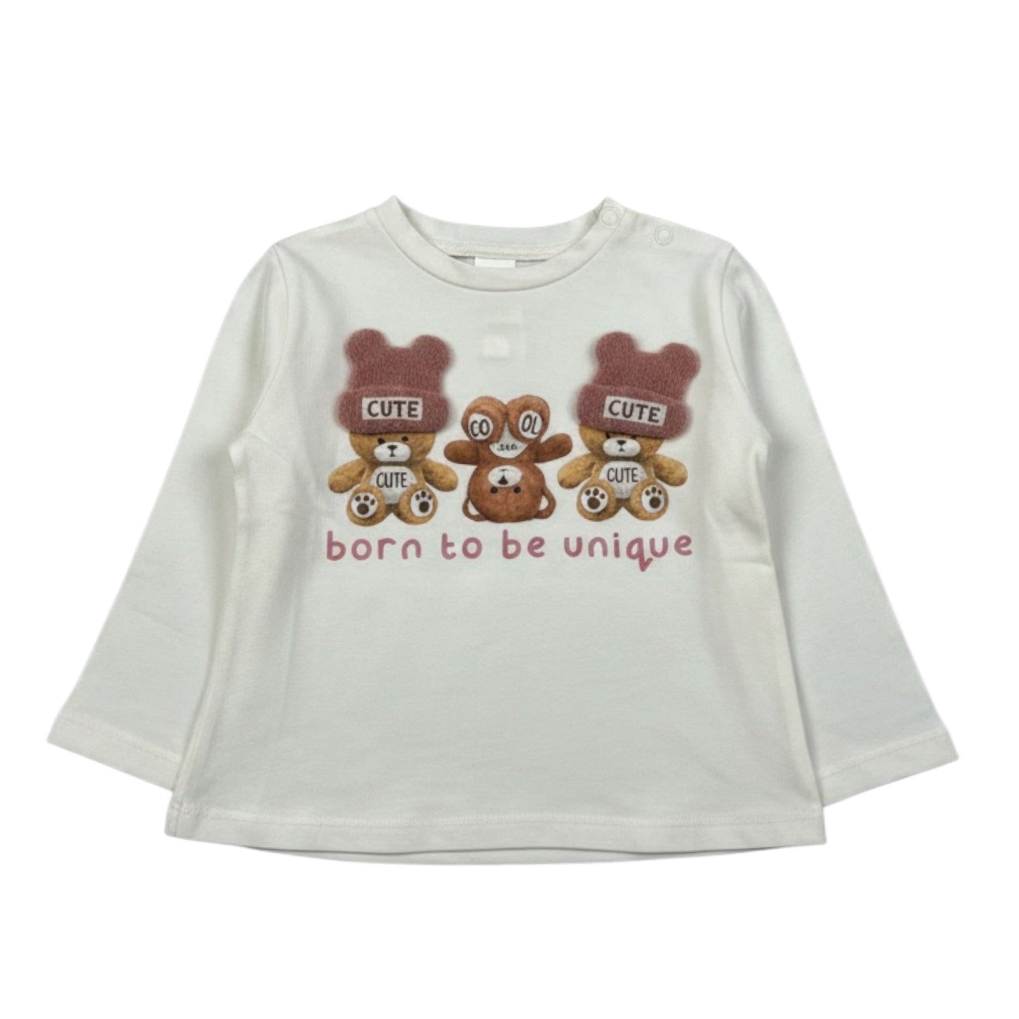 Miss Grant Shirt tinta unita con Stampa Panna per Neonata UE2040XX PANNA MISS GRANT 