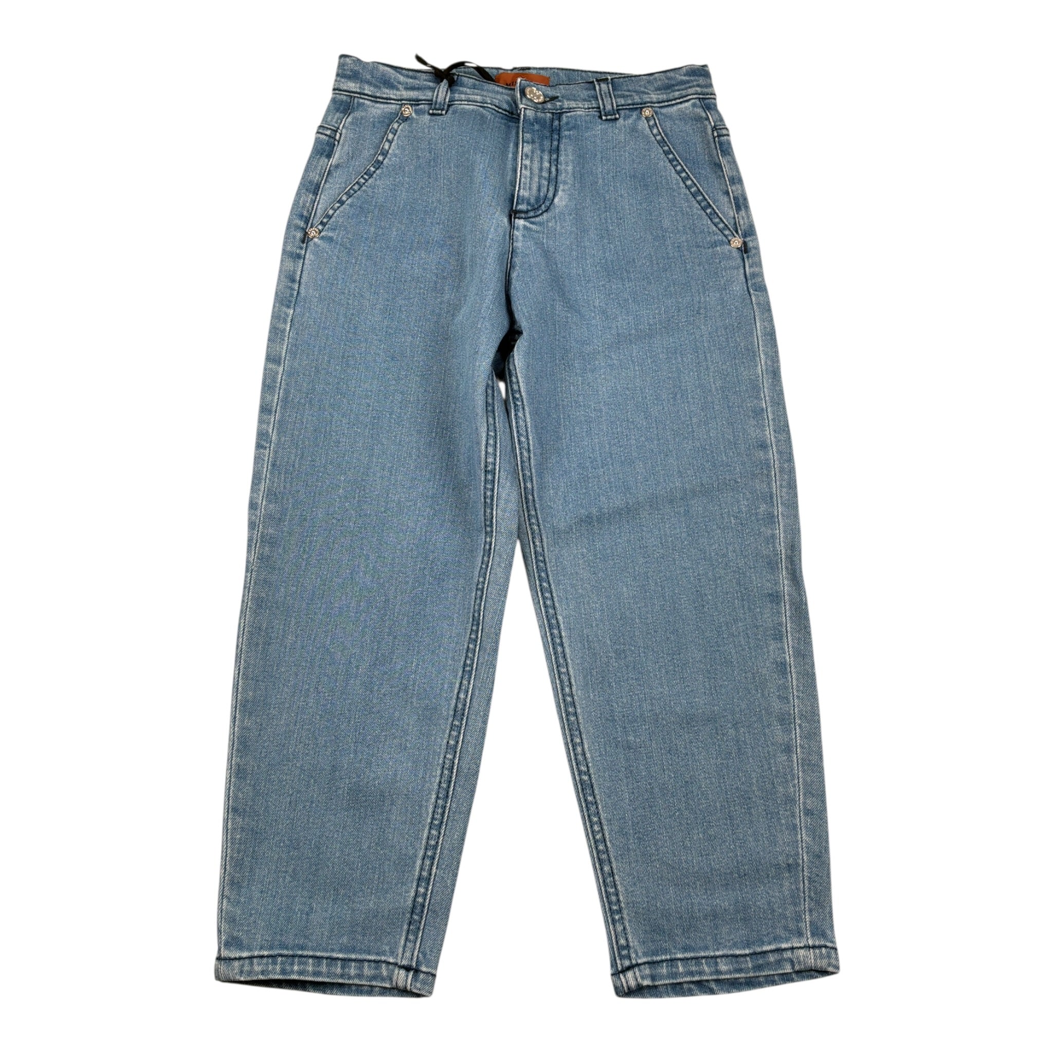 Missoni Jeans tinta unita con Girovita Regolabile Blu per Bambina MV6P90 BLU MISSONI 