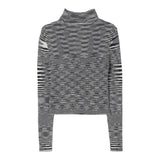 Missoni Maglia Bicolore con Fantasia A Righe E Collo Alto Bianco/Nero per Bambina MV9A20 BIANCO/NERO MISSONI 
