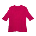 Missoni Maglia Mezza Manica tinta unita con Logo Fuxia per Bambina MW9A51 FUXIA MISSONI 