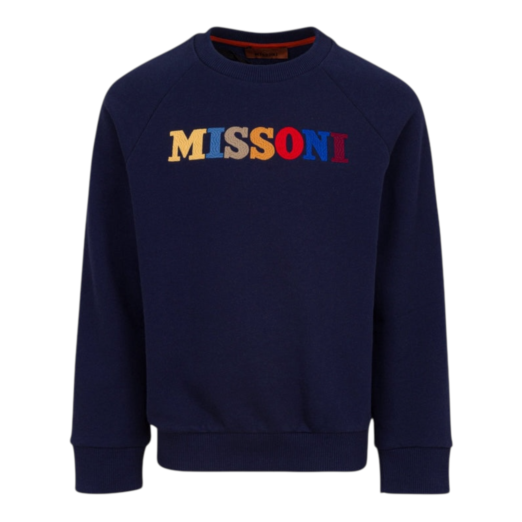 Missoni Felpa tinta unita con Logo Blu per Bambino MX4P20 BLU MISSONI 
