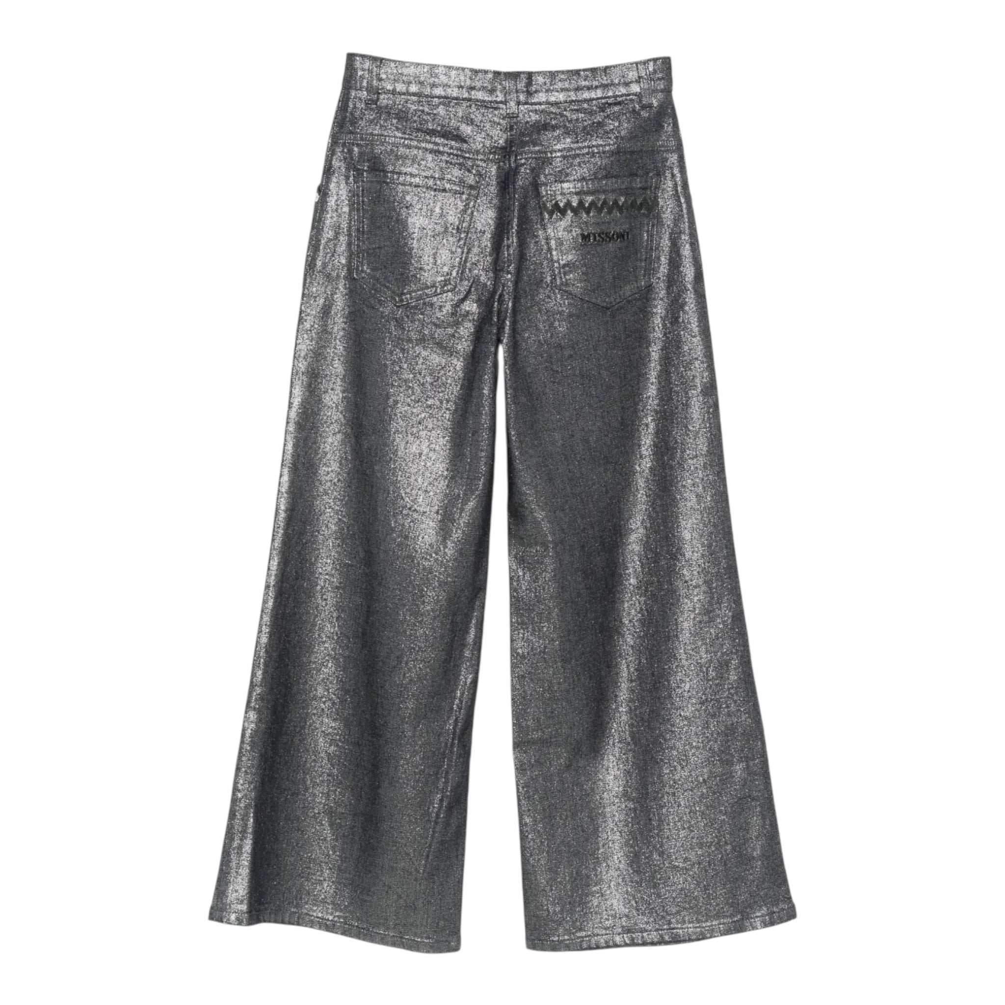 Missoni Pantalone Modello A Palazzo tinta unita Grigio per Bambina MX6B20 GRIGIO MISSONI 
