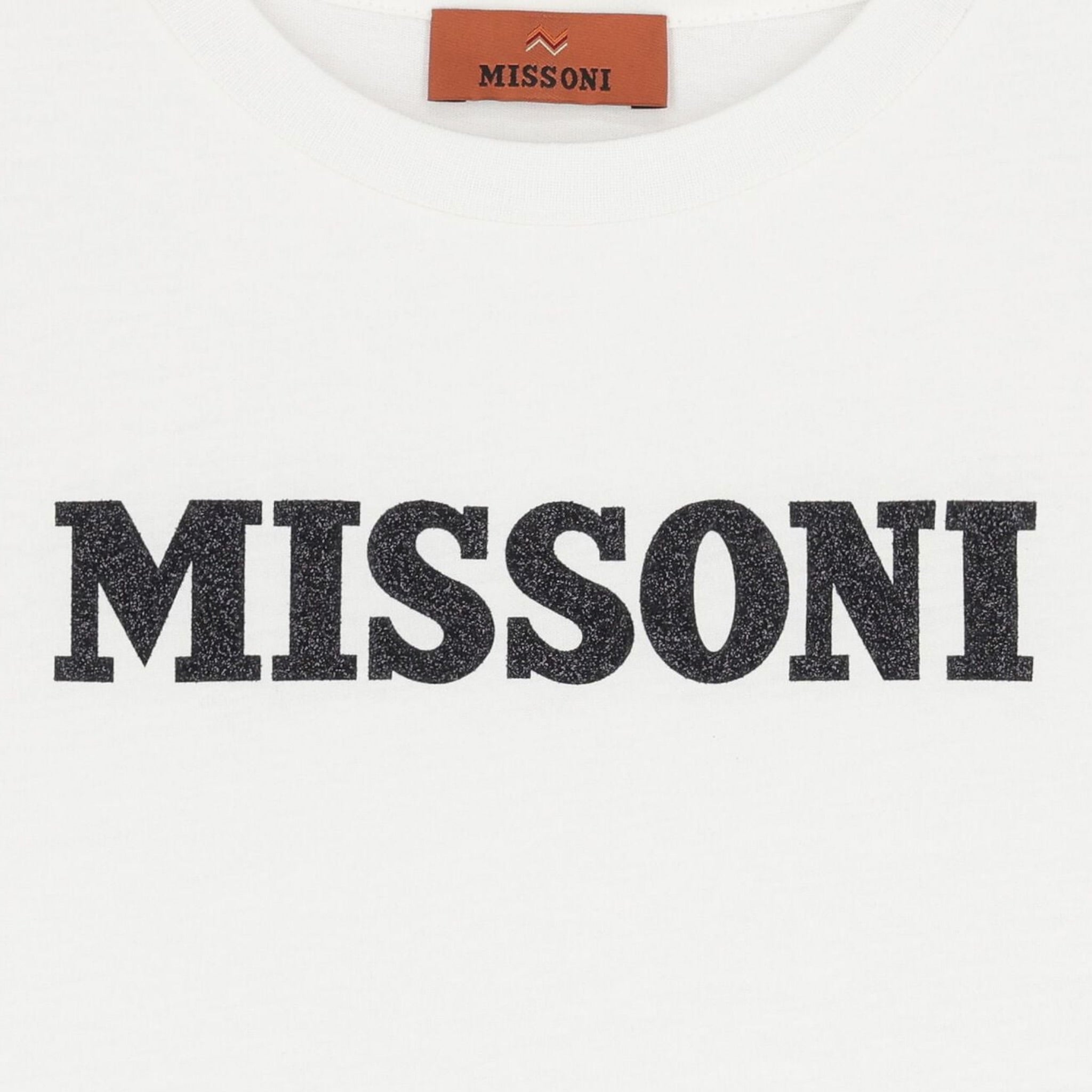 Missoni T-Shirt tinta unita con Stampa Bianco per Bambina MX8A31 BIANCO MISSONI 