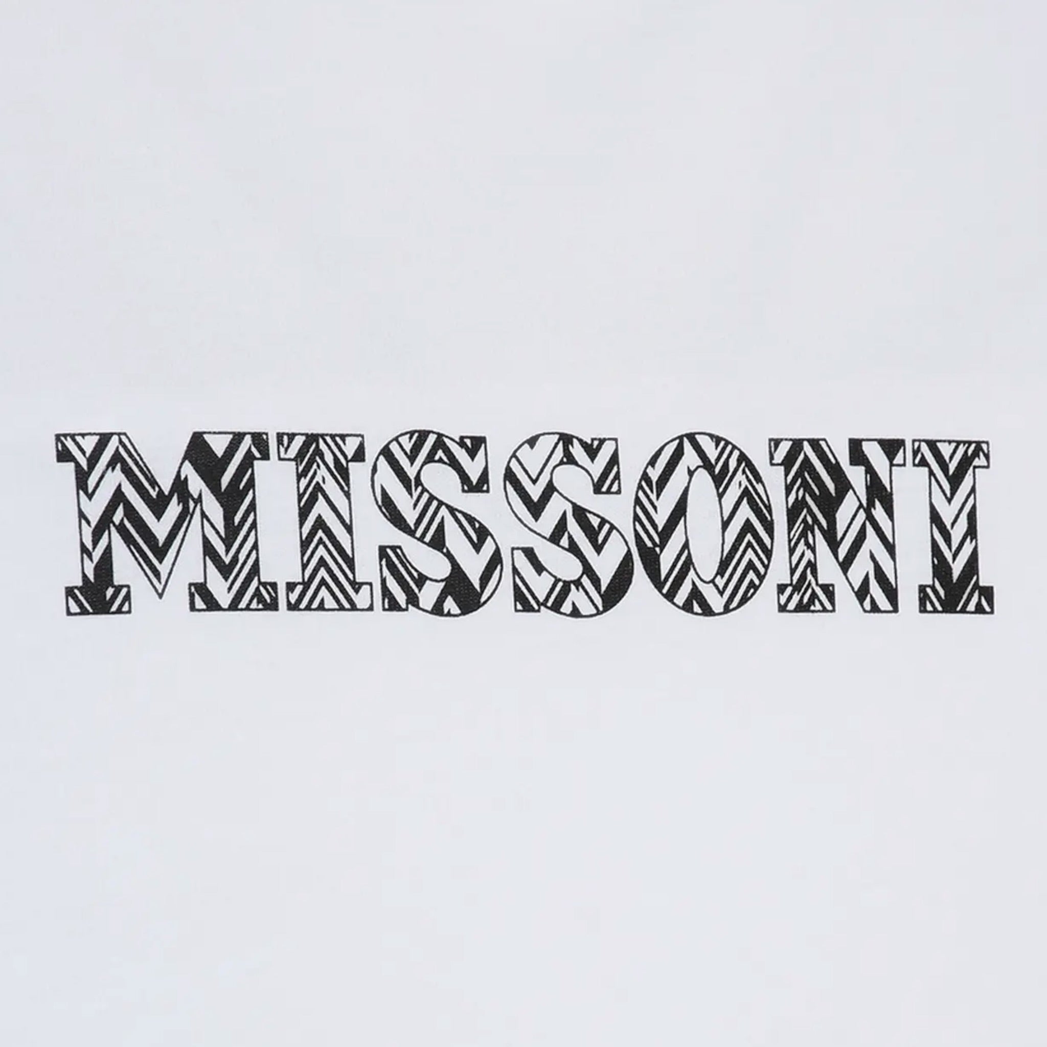 Missoni T-Shirt tinta unita con Stampa Bianco per Bambino MX8P91 BIANCO MISSONI 