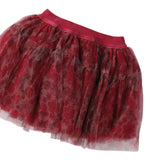 Monnalisa Gonna tinta unita con Tulle Rosso per Bambina 0F347X ROSSO MONNALISA 