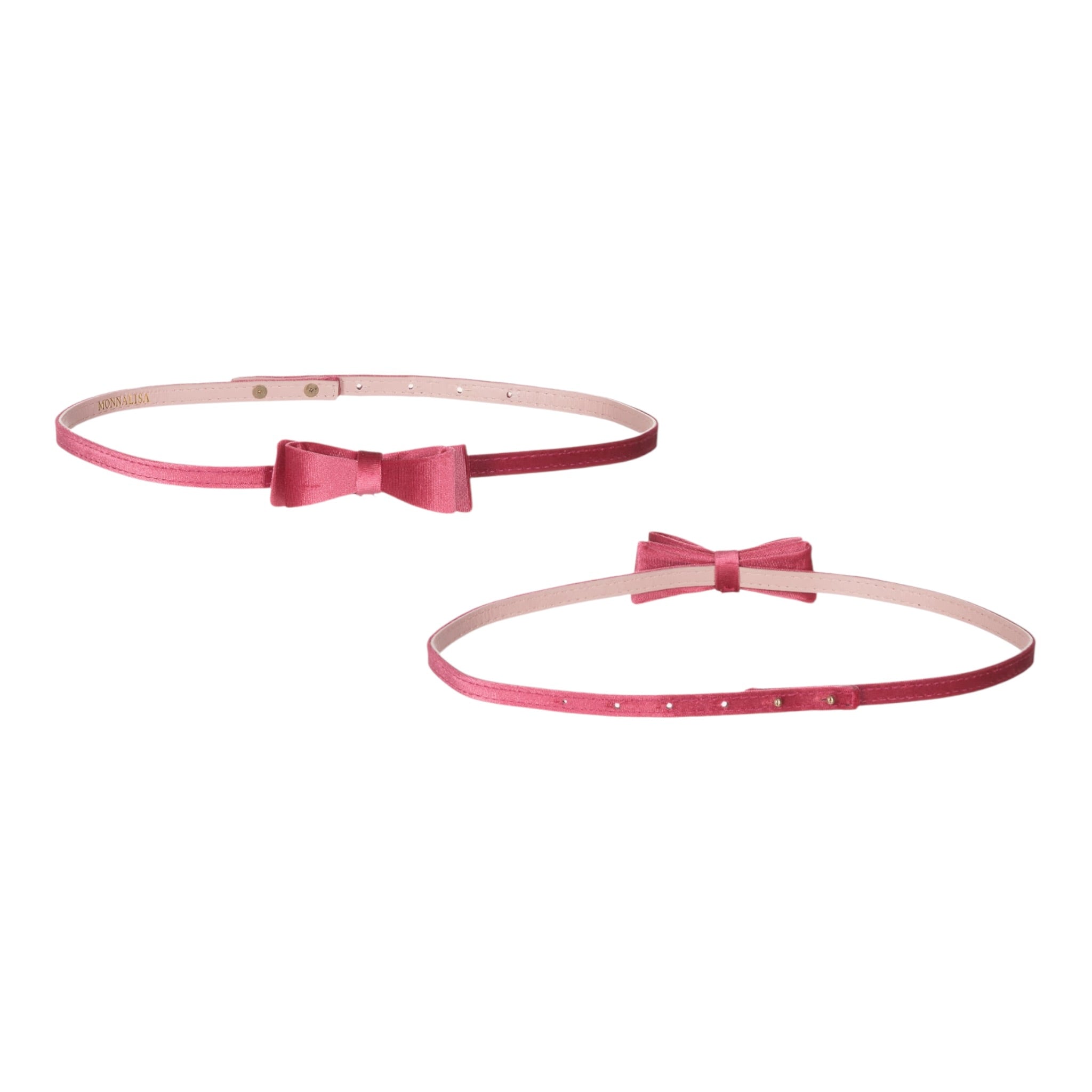 Monnalisa Abito Manica Lunga Bicolore con Cinturino Panna/Rosa per Bambina 110905 PANNA/ROSA MONNALISA 