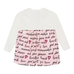 Monnalisa Shirt Girocollo Bicolore con Stampa Bianco/Rosa per Bambina 114635P5 BIANCO/ROSA MONNALISA 