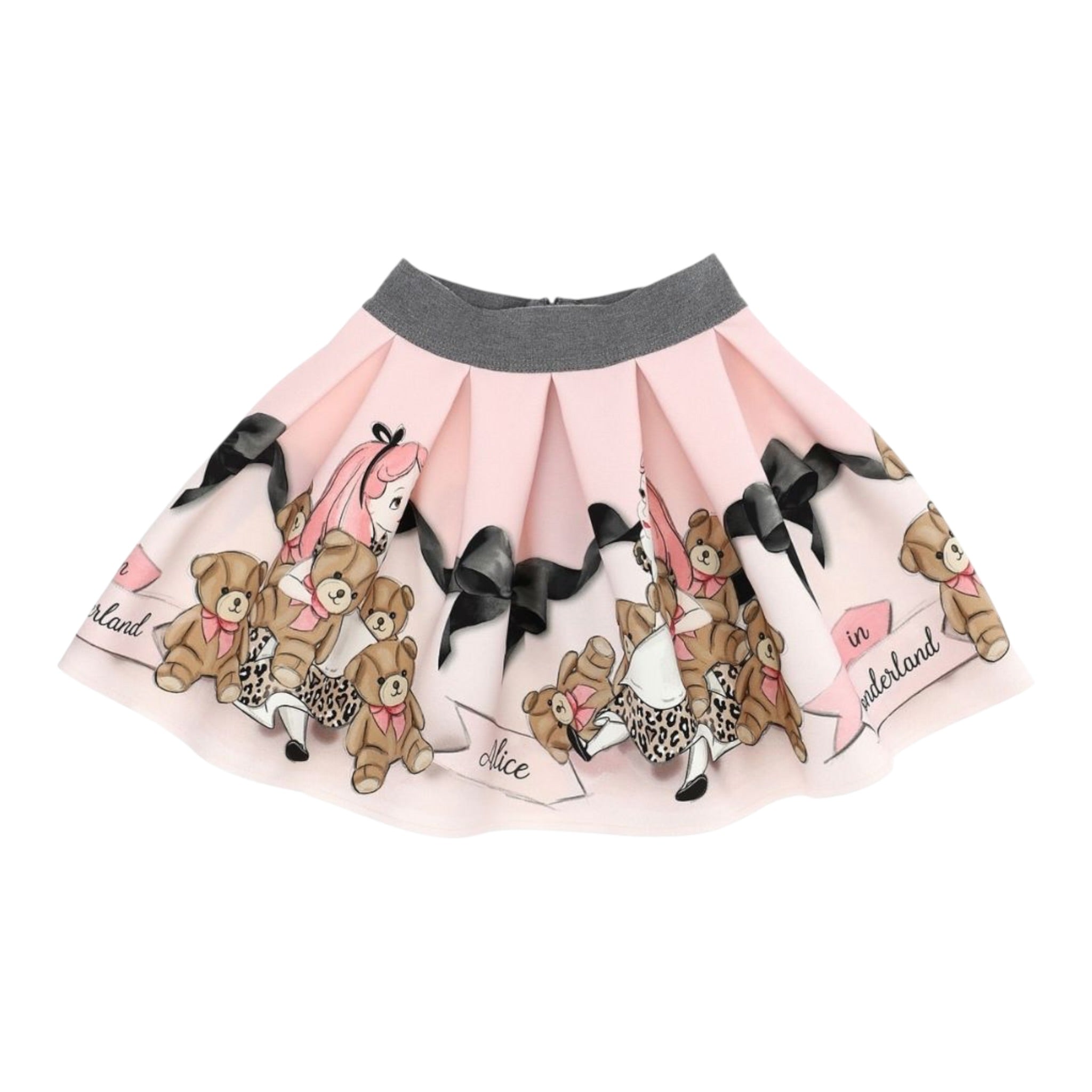 Monnalisa Gonna tinta unita Stampa Fantasia Rosa per Bambina 116706 ROSA MONNALISA 