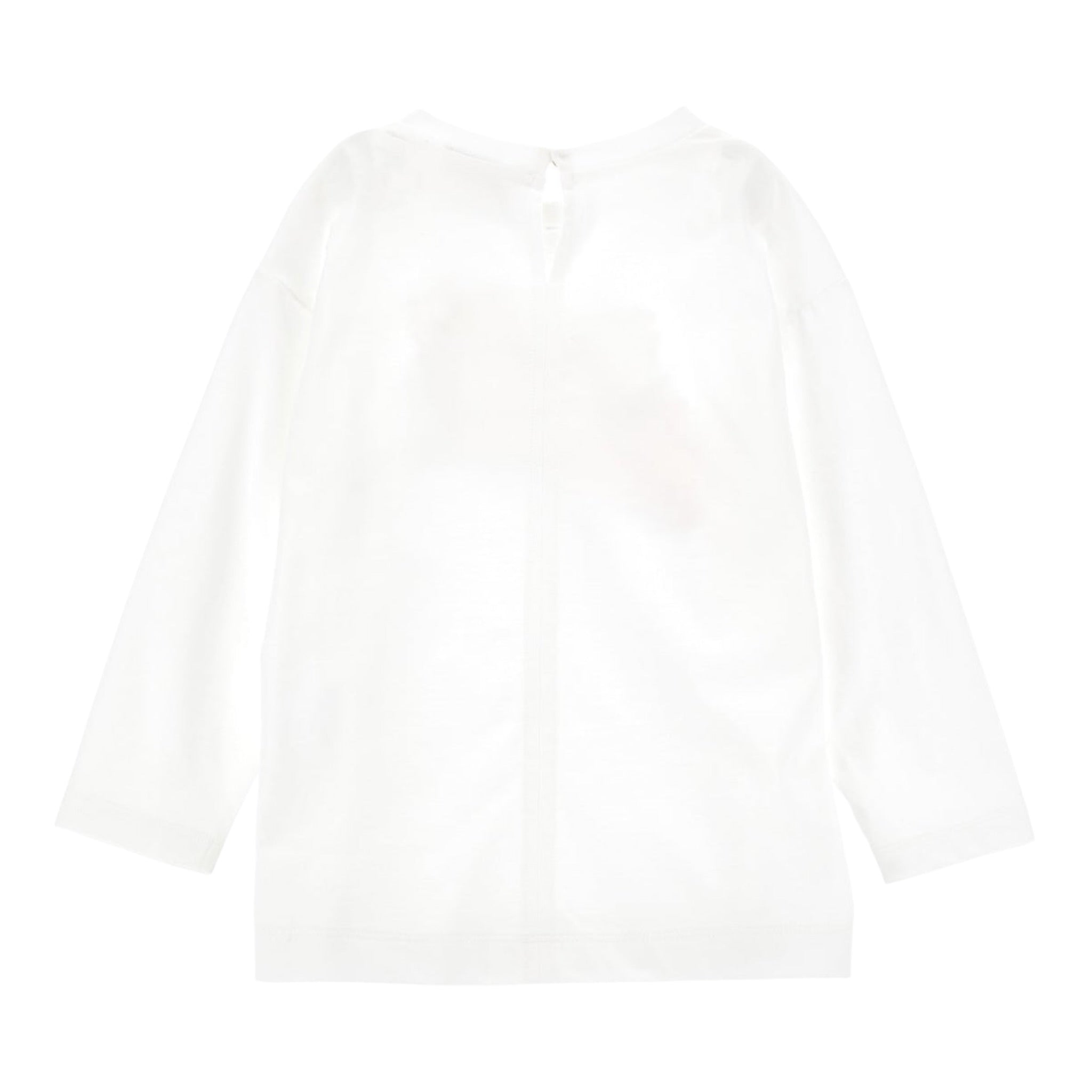 Monnalisa Shirt tinta unita con Stampa Bianco per Bambina 11B609 BIANCO MONNALISA 