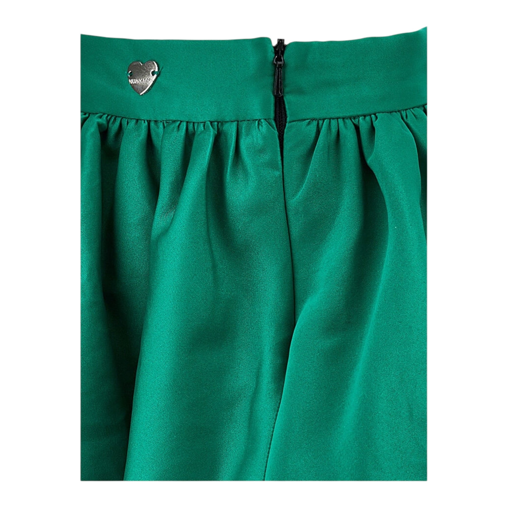 Monnalisa Gonna tinta unita con Logo Verde per Bambina 11B704 VERDE MONNALISA 