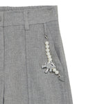 Monnalisa Pantalone tinta unita Von Elastico In Vita Grigio per Bambina 11F414 GRIGIO MONNALISA 