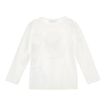Monnalisa Shirt Girocollo Tinta Unta con Stampa Panna per Bambina 11F628 PANNA MONNALISA 