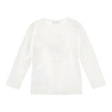 Monnalisa Shirt Girocollo Tinta Unta con Stampa Panna per Bambina 11F628 PANNA MONNALISA 
