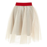 Monnalisa Gonna tinta unita In Tulle con Topolina Beige per Bambina 11F701 BEIGE MONNALISA 