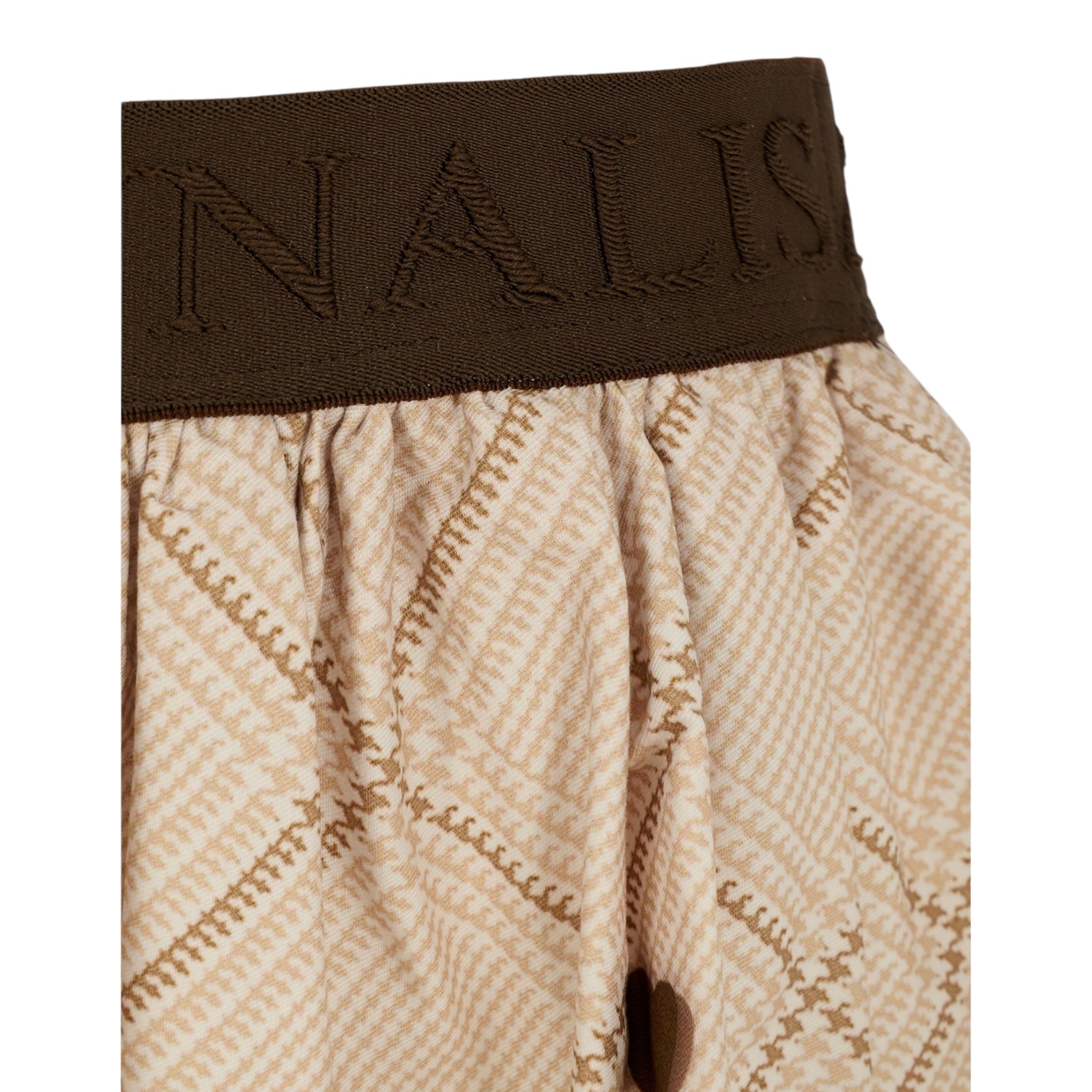 Monnalisa Gonna tinta unita con Stampa Beige per Bambina 11F705 BEIGE MONNALISA 