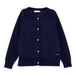 Monnalisa Cardigan tinta unita con Bottoni Blu per Bambina 17D802 BLU MONNALISA 