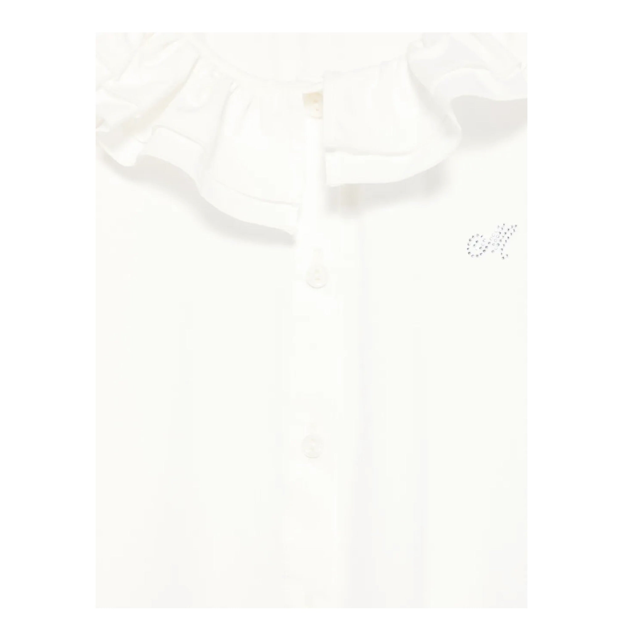 Monnalisa Camicia Mezza Manica tinta unita Bianco per Neonata 17EPAT BIANCO MONNALISA 