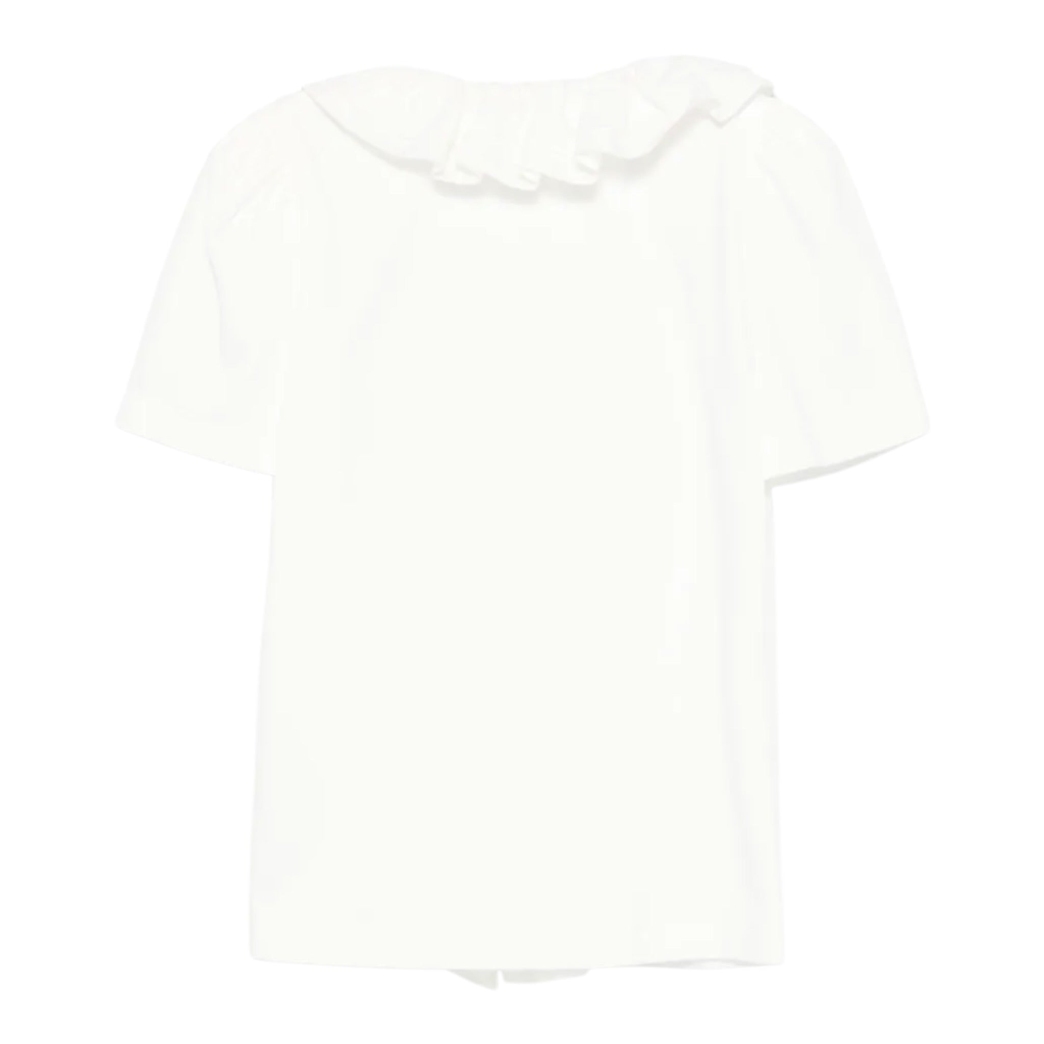 Monnalisa Camicia Mezza Manica tinta unita Bianco per Neonata 17EPAT BIANCO MONNALISA 
