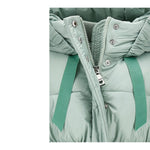 Monnalisa Giubbino tinta unita con Zip E Cappuccio Verde Acqua per Bambina 17F102 VERDE ACQUA MONNALISA 