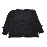 Monnalisa Cardigan tinta unita con Applicazioni Nero per Bambina 17F801XX NERO MONNALISA 