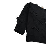 Monnalisa Cardigan tinta unita con Applicazioni Nero per Bambina 17F801XX NERO MONNALISA 