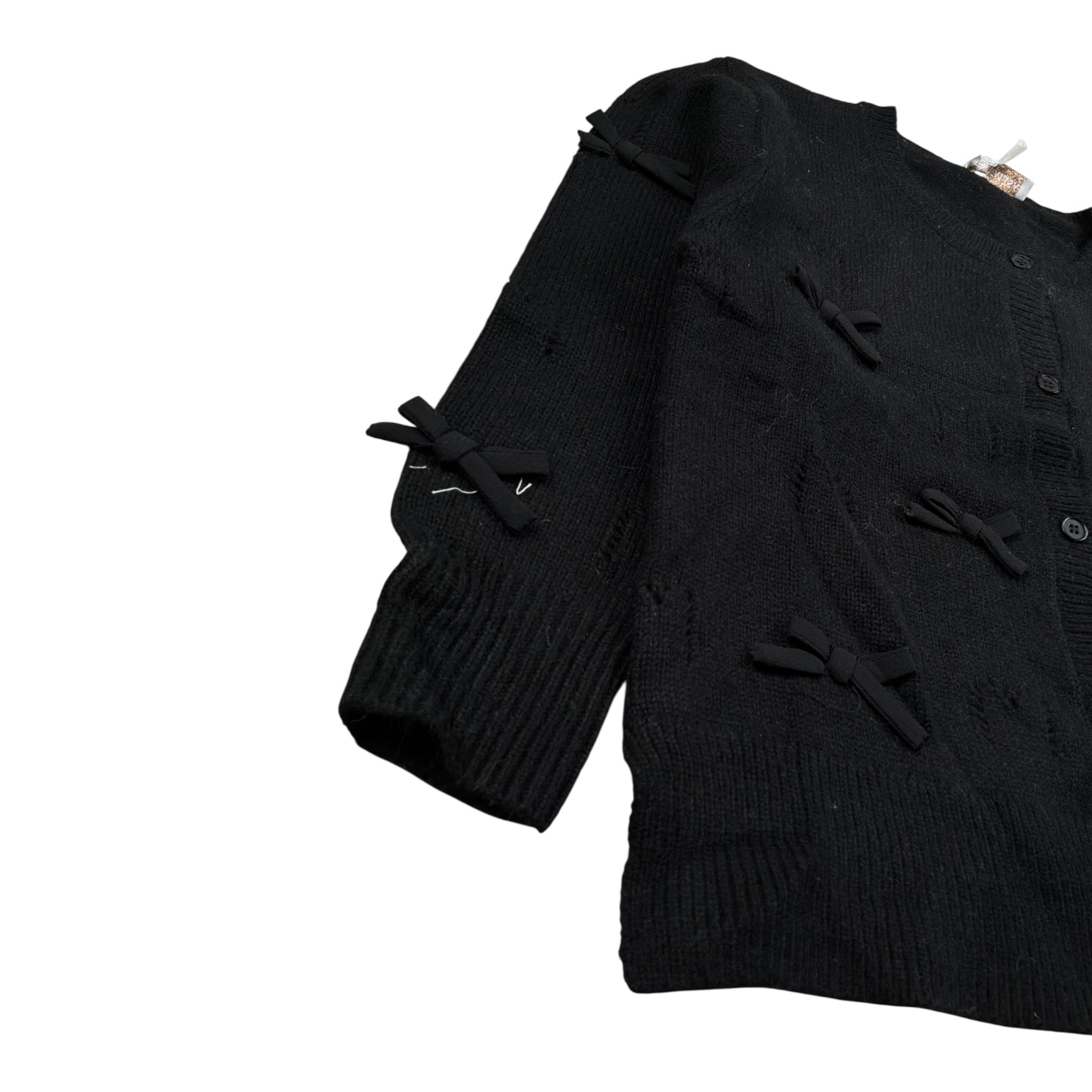 Monnalisa Cardigan tinta unita con Applicazioni Nero per Bambina 17F801XX NERO MONNALISA 