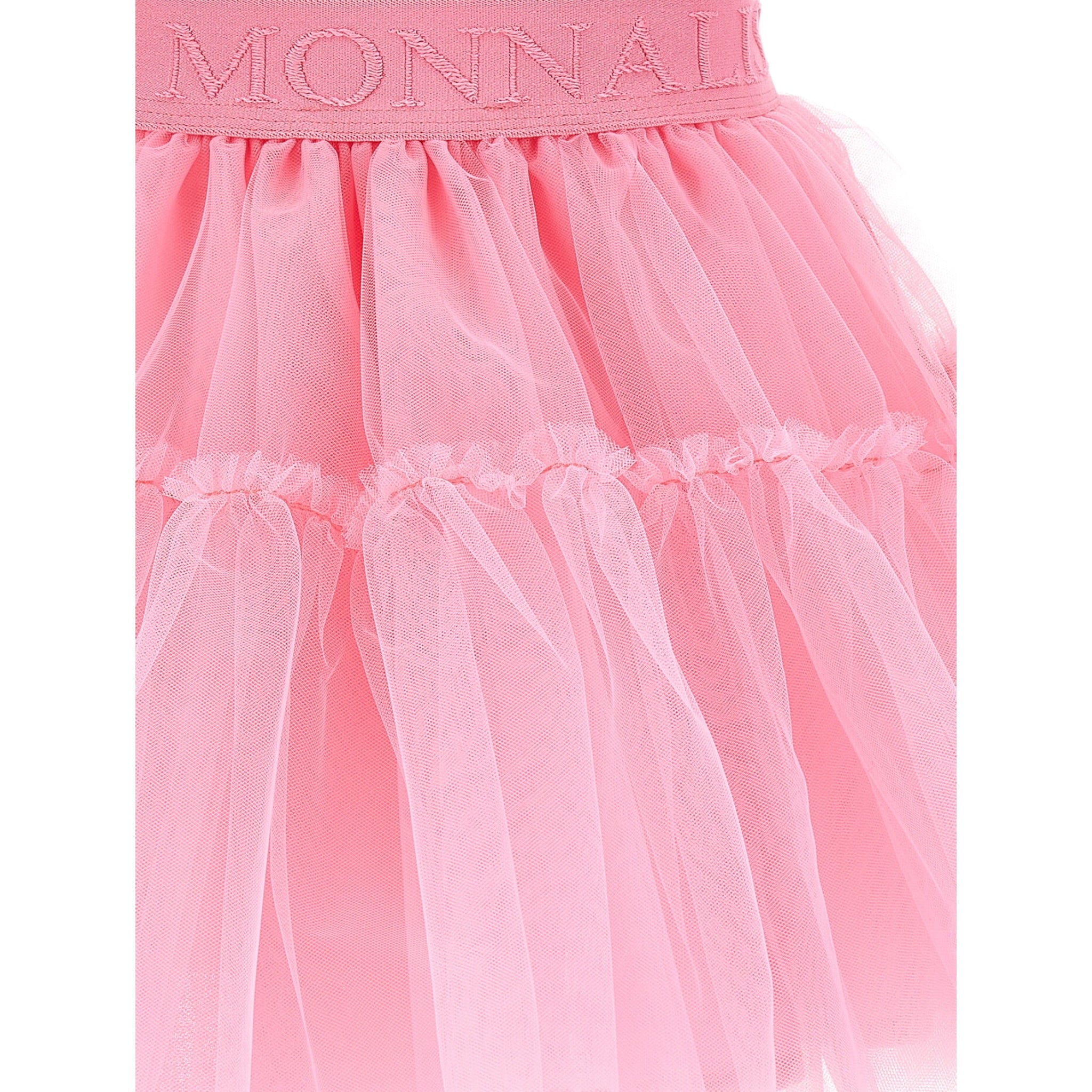 Monnalisa Gonna tinta unita In Tulle Rosa per Bambina 17FGON ROSA MONNALISA 