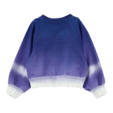 Monnalisa Felpa tinta unita con Stampa Blu per Bambina 19B611 BLU MONNALISA 