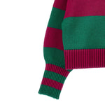 Monnalisa Maglia Bicolore con Fantasia A Righe Verde per Bambina 19B630 VERDE MONNALISA 