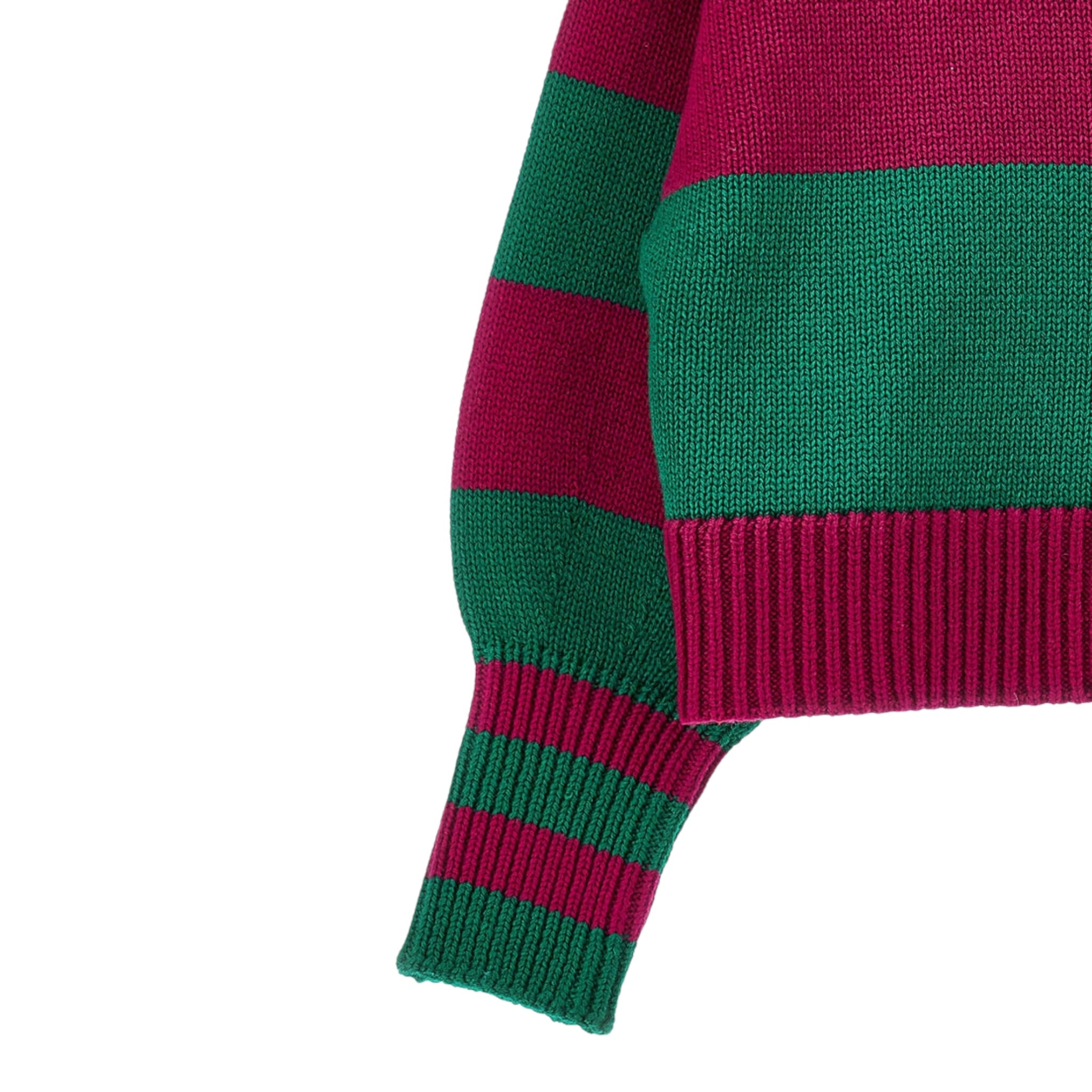 Monnalisa Maglia Bicolore con Fantasia A Righe Verde per Bambina 19B630 VERDE MONNALISA 