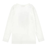 Monnalisa Shirt tinta unita con Stampa Bianco per Bambina 19D601 BIANCO MONNALISA 