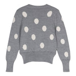 Monnalisa Cardigan tinta unita A Pois Grigio per Bambina 19D803 GRIGIO MONNALISA 