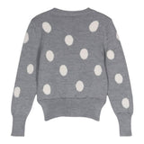 Monnalisa Cardigan tinta unita A Pois Grigio per Bambina 19D803 GRIGIO MONNALISA 