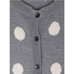 Monnalisa Cardigan tinta unita A Pois Grigio per Bambina 19D803 GRIGIO MONNALISA 