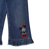 Monnalisa Jeans tinta unita con Ricami Blu per Bambina 19F417NP BLU MONNALISA 