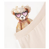 Monnalisa Completo 2 Pezzi Felpa-Pantalone Bicolore Bianco/Beige per Bambina 19F500XX BIANCO/BEIGE MONNALISA 