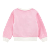 Monnalisa Felpa Bicolore con Stampa Bianco/Rosa per Neonata 19F606 BIANCO/ROSA MONNALISA 