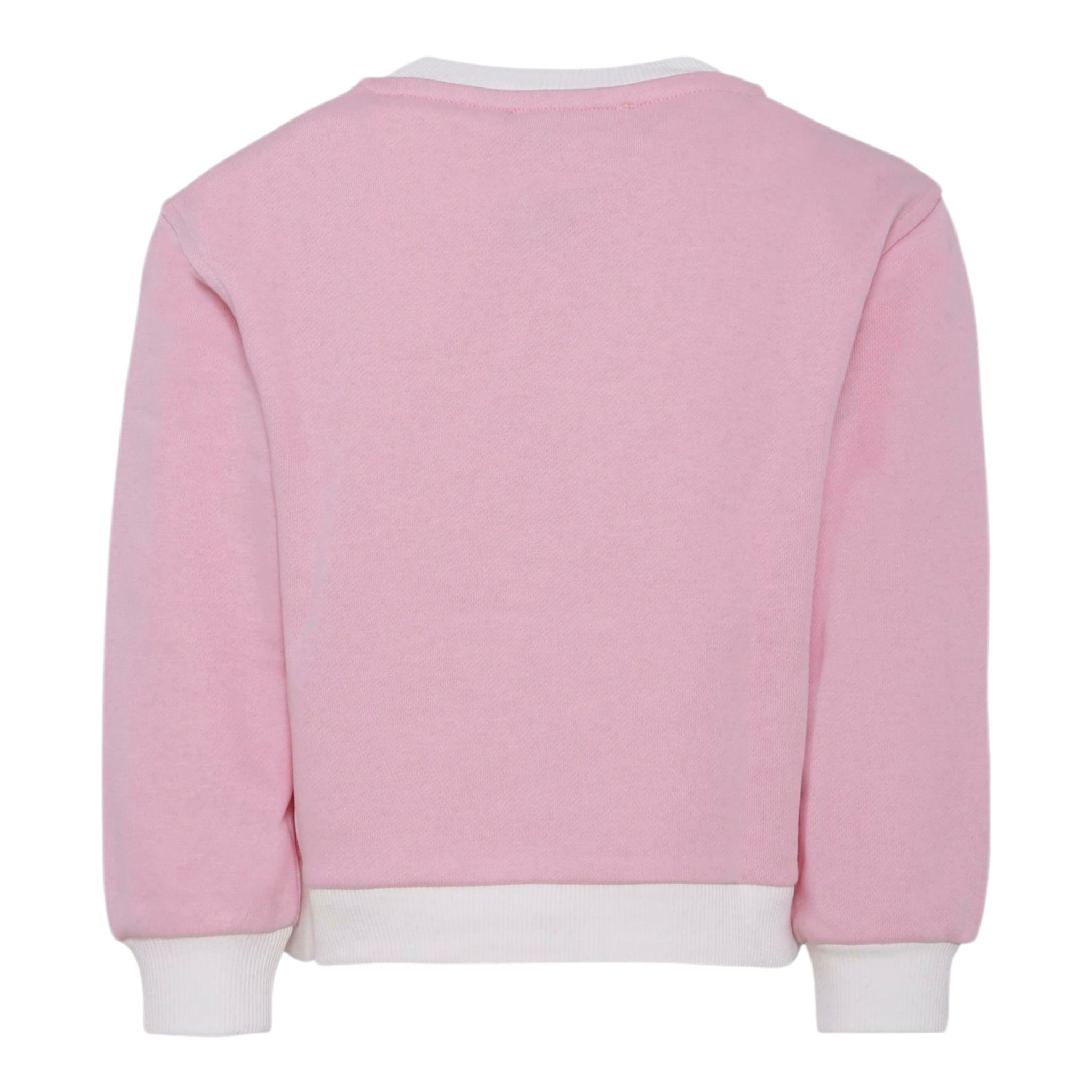 Monnalisa Felpa Bicolore con Stampa Bianco/Rosa per Neonata 19F606NX BIANCO/ROSA MONNALISA 