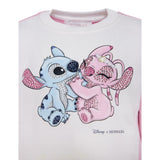 Monnalisa Felpa Bicolore con Stampa Bianco/Rosa per Bambina 19F606X BIANCO/ROSA MONNALISA 