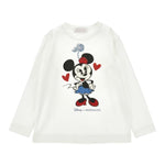 Monnalisa Shirt tinta unita con Stampa Bianco per Bambina 19F608 BIANCO MONNALISA 