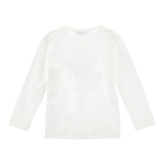 Monnalisa Shirt tinta unita con Stampa Panna per Bambina 19F612X PANNA MONNALISA 