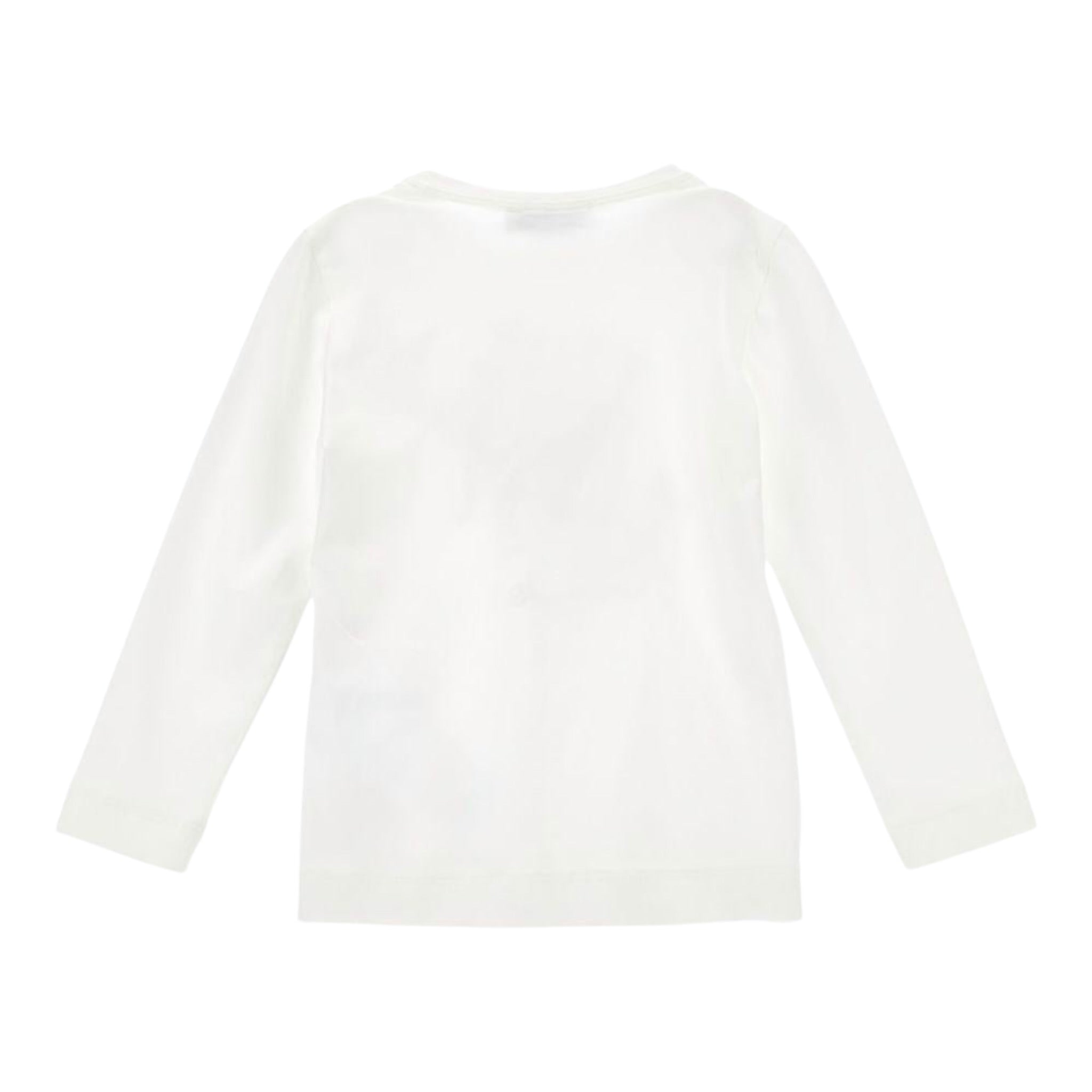 Monnalisa Shirt tinta unita con Stampa Panna per Bambina 19F612X PANNA MONNALISA 