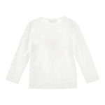 Monnalisa Shirt tinta unita con Stampa Panna per Bambina 19F612XX PANNA MONNALISA 