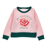 Monnalisa Maglia Girocollo tinta unita con Profili In Contrasto Rosa per Bambina 19F615 ROSA MONNALISA 