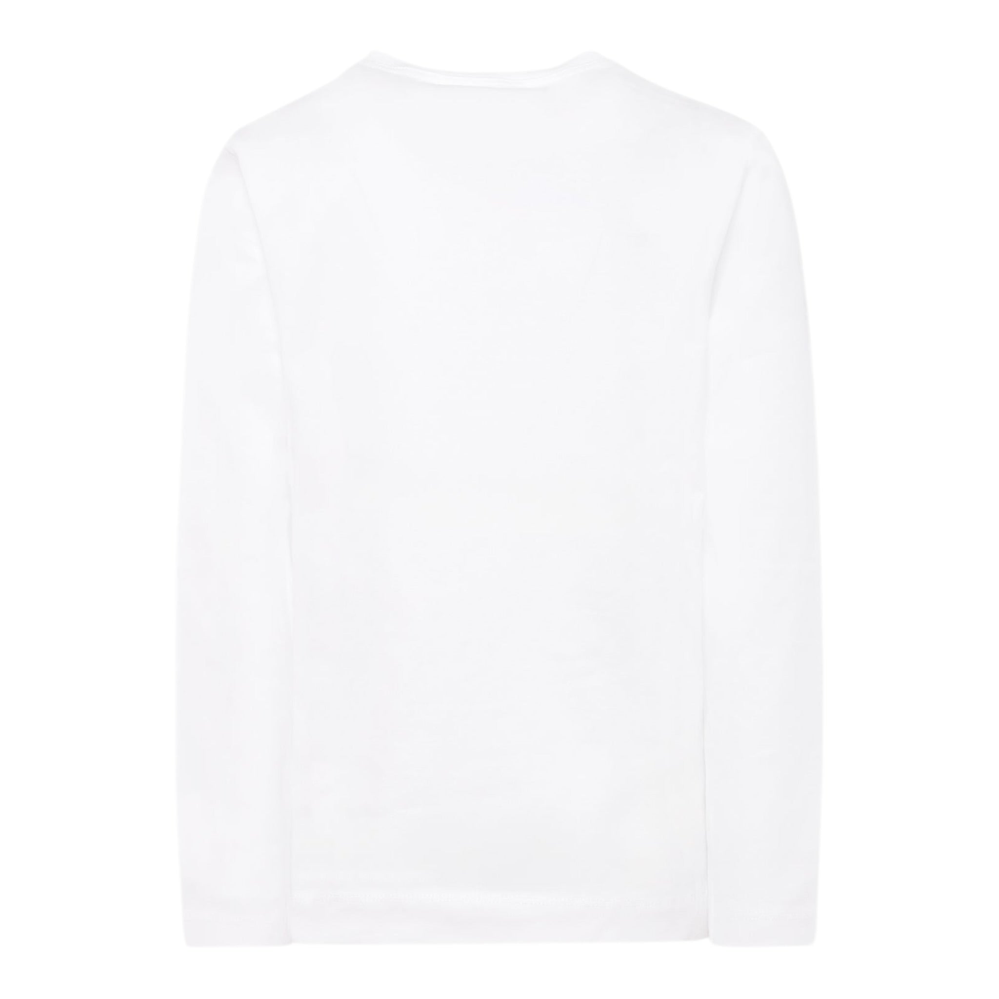 Monnalisa Shirt Girocollo tinta unita con Stampa Bianco per Bambina 19F618 BIANCO MONNALISA 