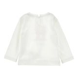 Monnalisa Shirt tinta unita con Stampa Bianco per Bambina 19F631NP BIANCO MONNALISA 