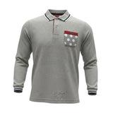 Monnalisa Polo tinta unita con Colletto E Taschino Grigio per Bambino 220608 GRIGIO MONNALISA 