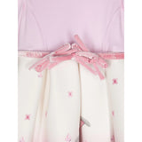 Monnalisa Abito Maica Lunga Bicolore con Cinturino Rosa/Bianco per Bambina 231D902J ROSA/BIANCO MONNALISA 