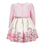 Monnalisa Abito Maica Lunga Bicolore con Cinturino Panna/Rosa per Bambina 231D902JX PANNA/ROSA MONNALISA 